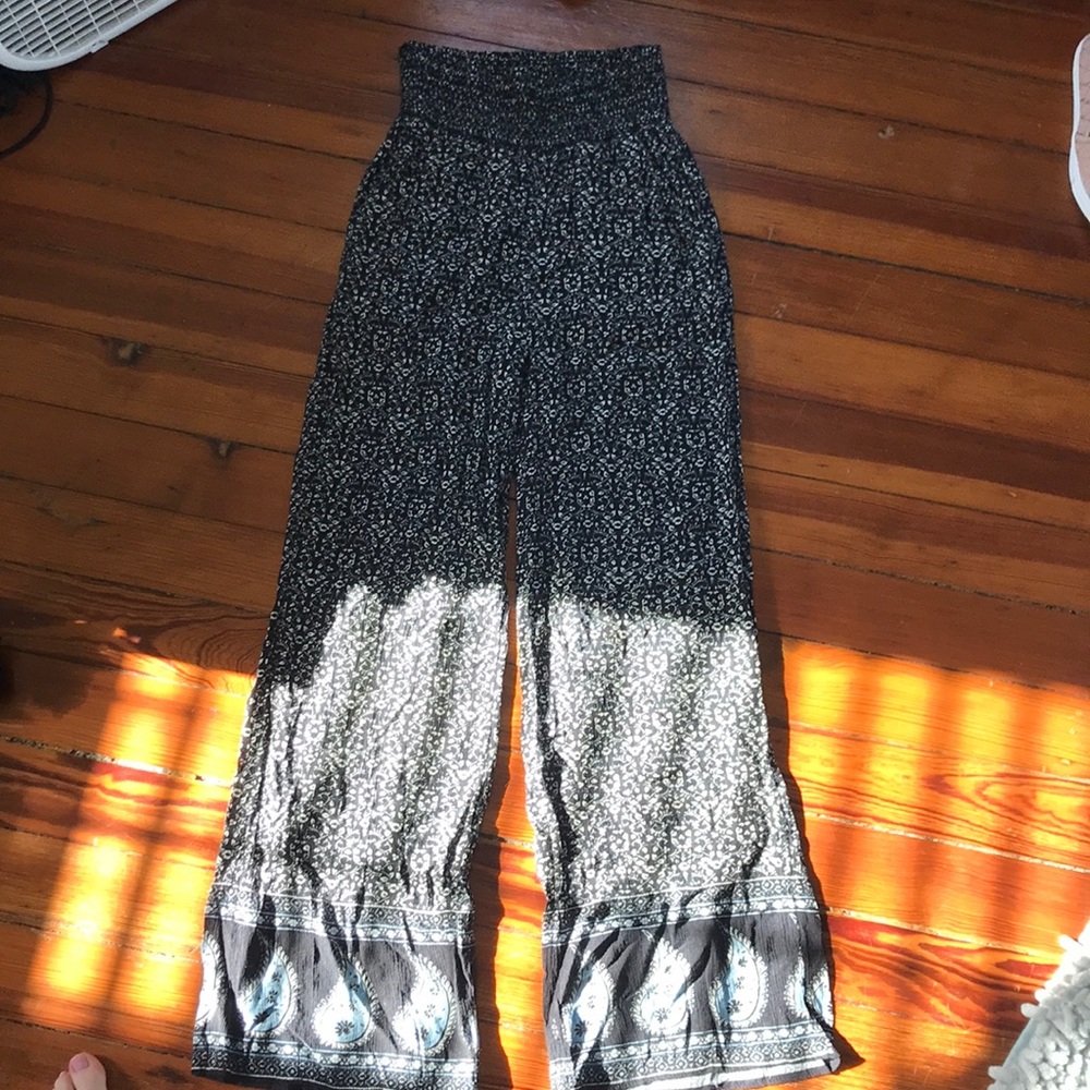 High waisted flowy pants